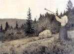 Theodor Kittelsen - Op under fjeldet toner en lur.jpg