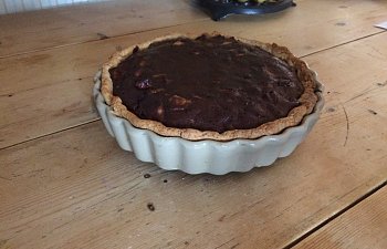 Banana & Pear Chocolate Fudge Pie