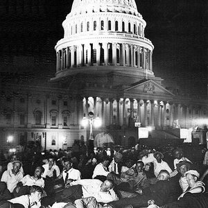 Bonus Army encamped before Capitol 1932