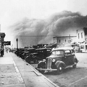 Dust storm in Elkhart Kansas 1937