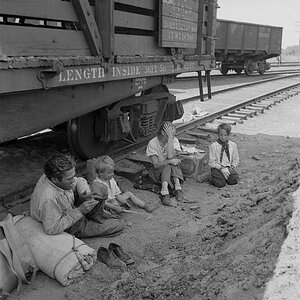 Family by railroad car 1939