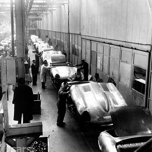 Jaguar e-type production line