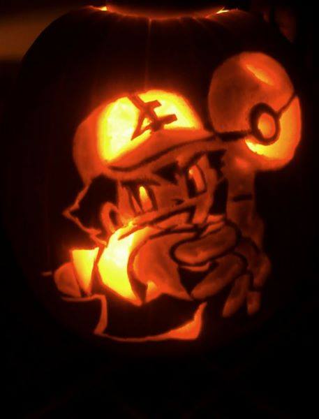 Ash Ketchum Pumpkin Carving