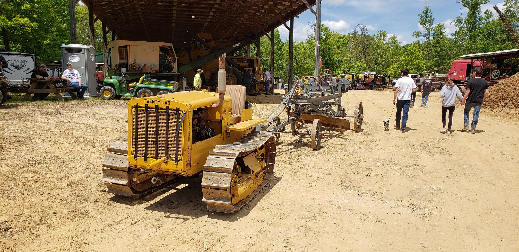 Caterpiller tractor and road grader