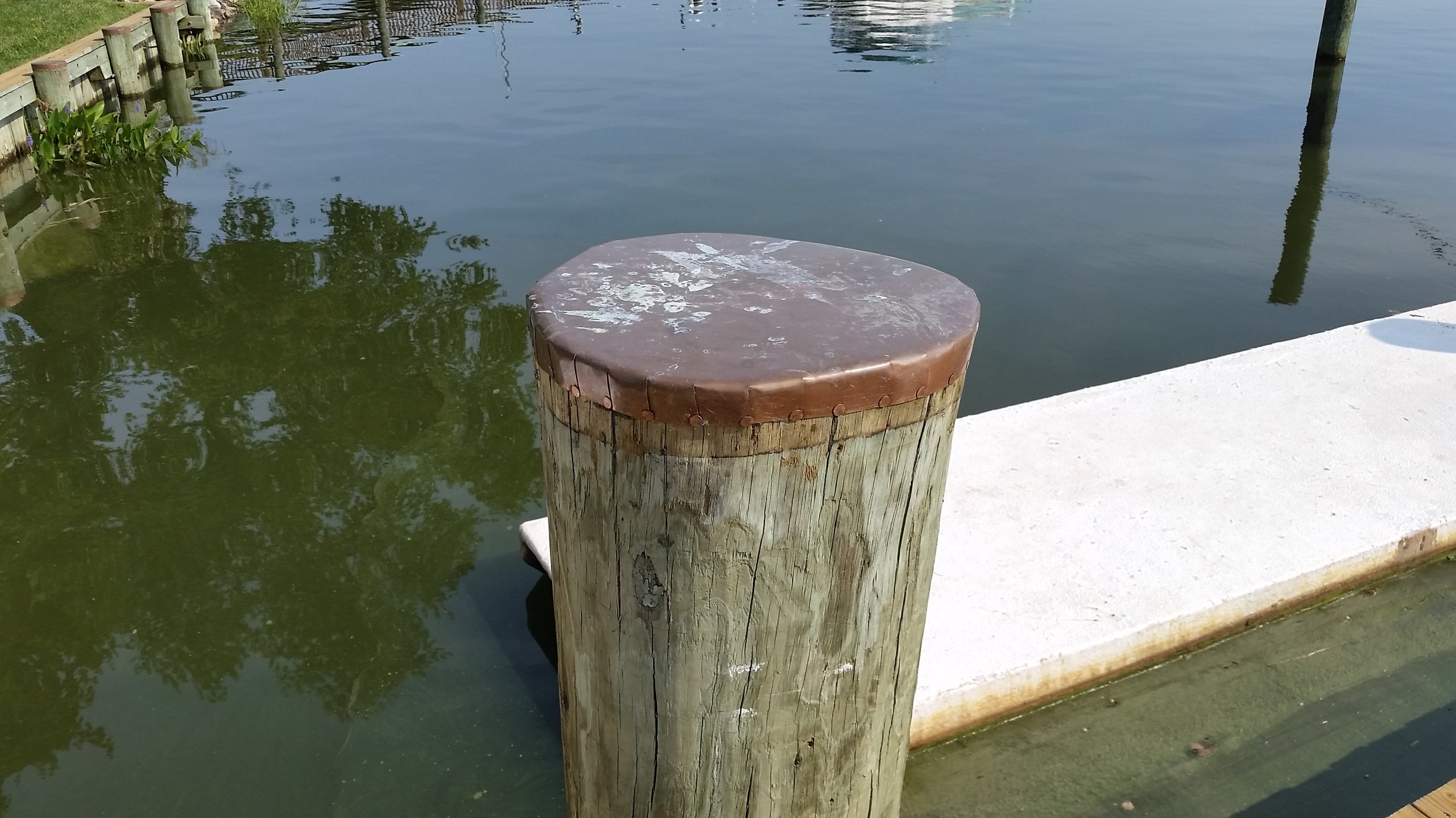 copper clad mooring post