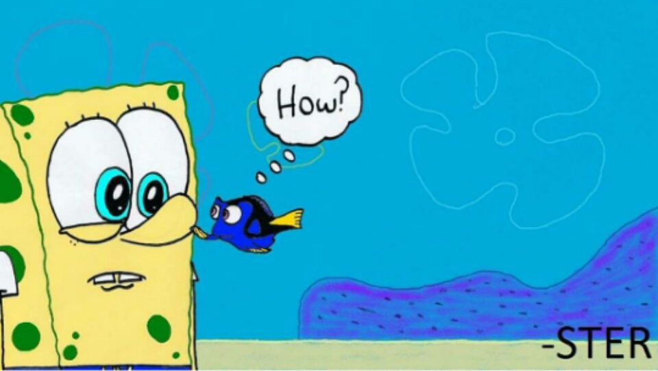 Dory meets SpongeBob!