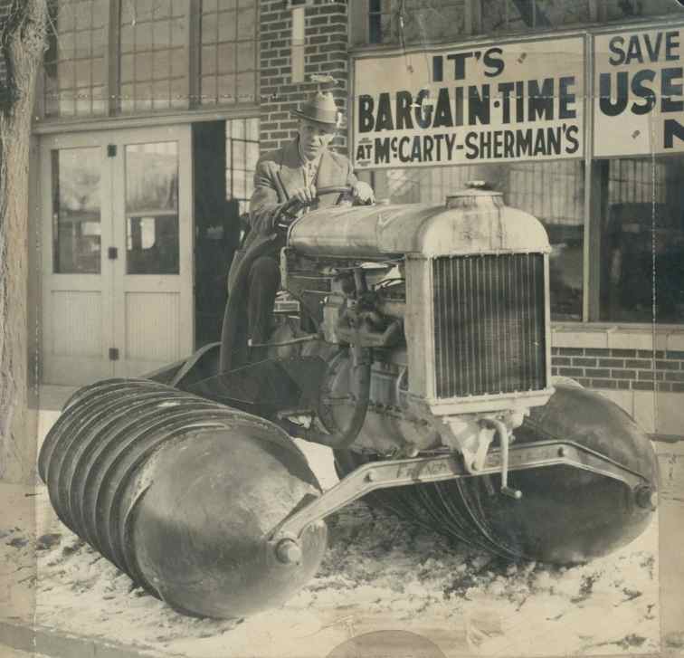 Fordson tractor with screw drive