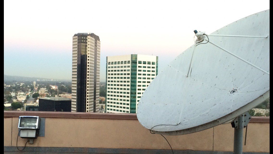 From the roof top of Warner Brothers Studios, California