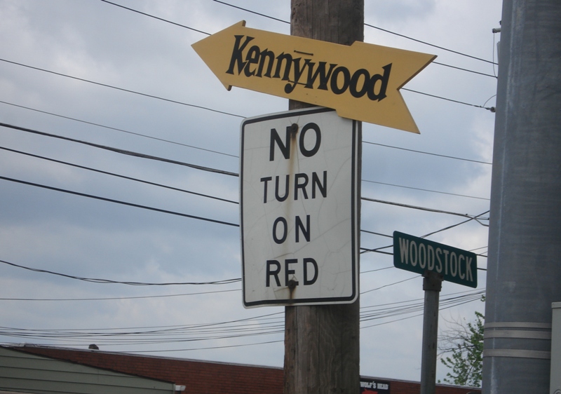 Kennywood road sign