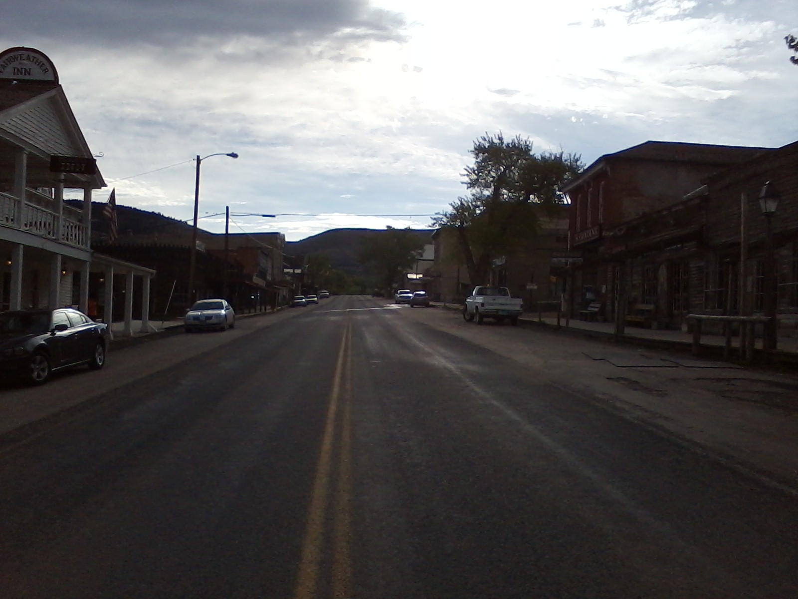 me in the middle of the street in virginia city montana