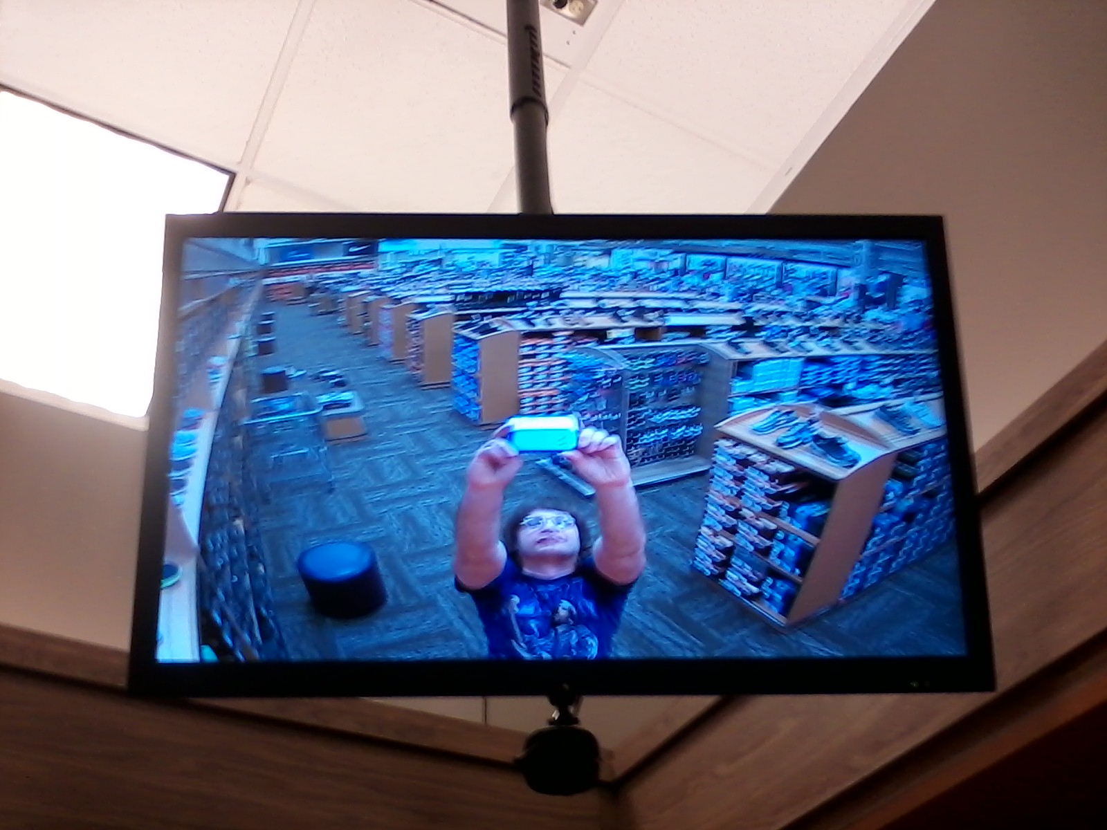 me playing around with the surveilance camera in fred meyer