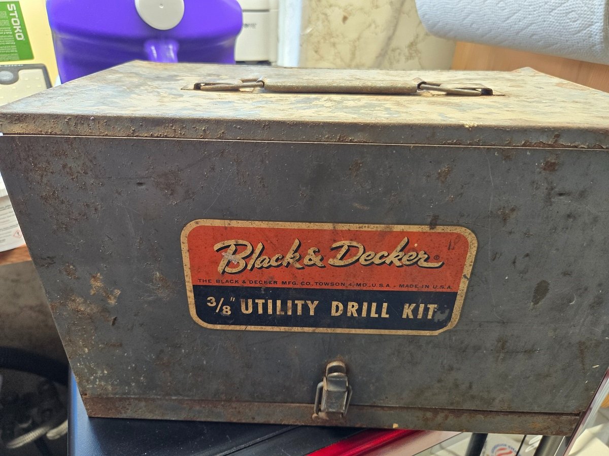 Mid 1950s Black and Decker drill box