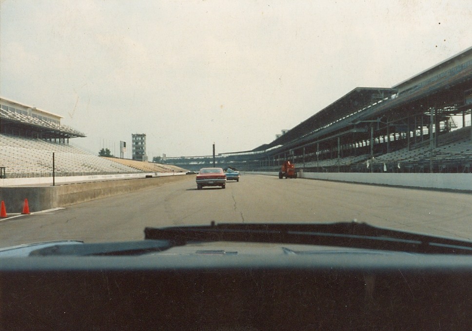 The backstretch at Indy