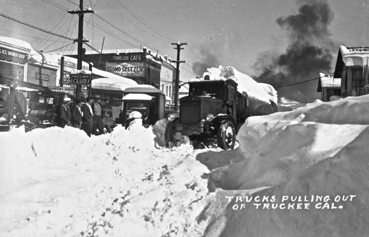 Trucks on snow day