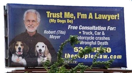 Where do we begin with the problems on this billboard? | Funny billboards,  Funny ads, Lawyer jokes