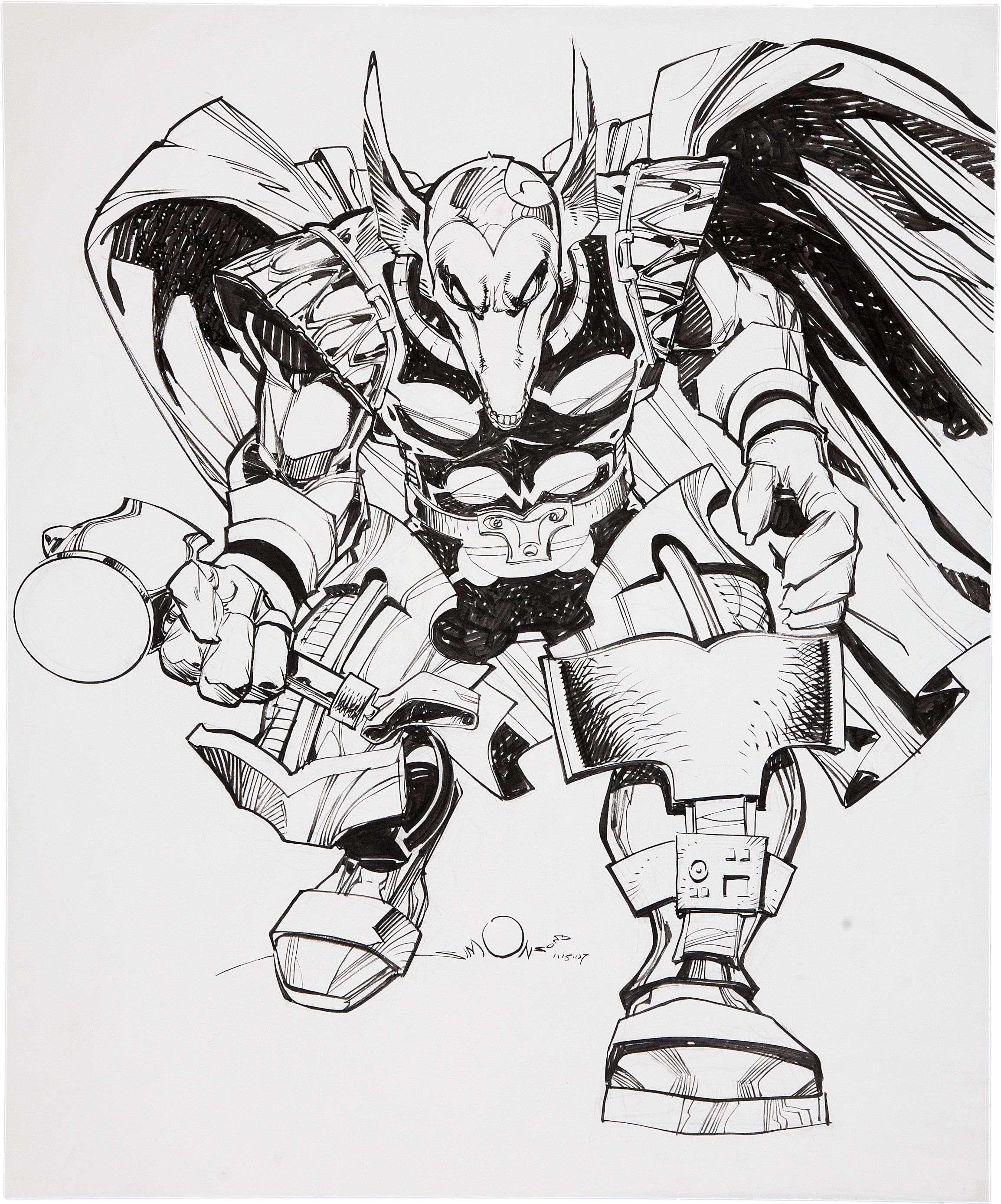 Walt Simonson Beta Ray Bill Illustration Original Art (2007). | Comic art,  Comic illustration, Comic book artists