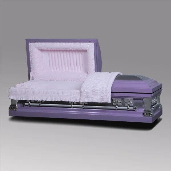 Reflections Series Royal Purple Steel Casket With White Interior |  shop.reparatucoche.com