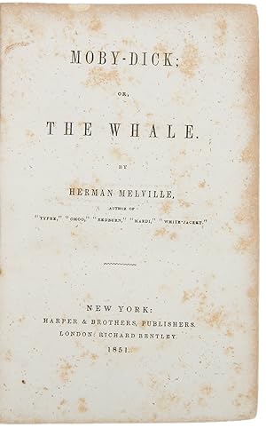 Melville - Moby Dick - 1851-1851 - First Edition - Seller-Supplied Images -  AbeBooks