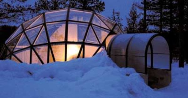 Finland's igloo village to watch the stars from bed | Glass igloo hotel,  Igloo village, See the northern lights