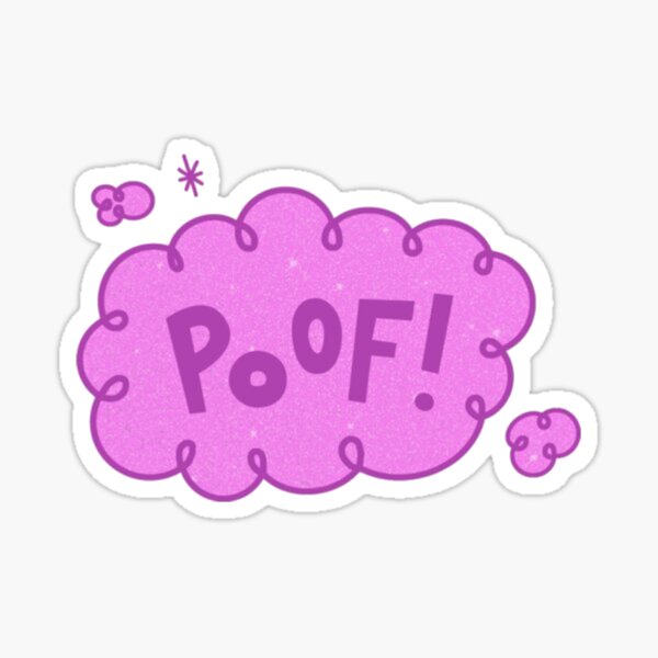 poof Sticker for Sale by cartoonycop | Redbubble