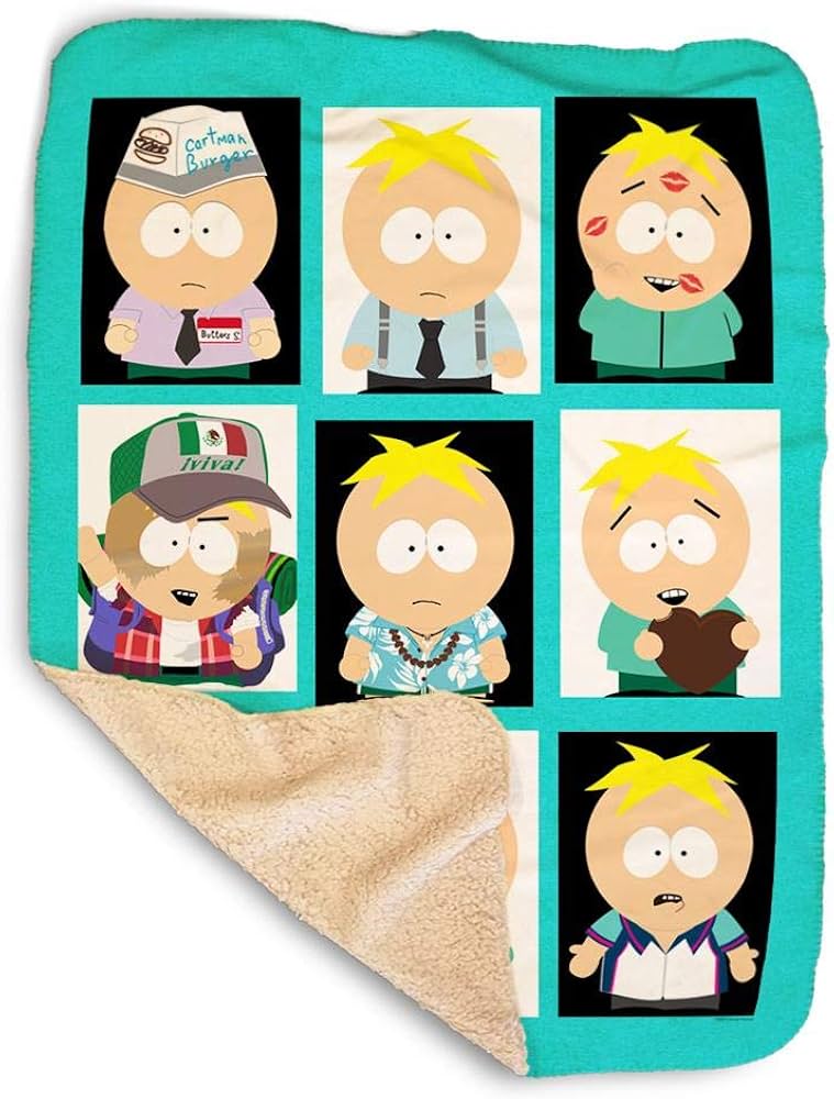 Amazon.com: South Park Faces of Butters Sherpa Blanket - 50x60 : Home &  Kitchen